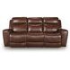 Mighty Moves Mahogany Leather Power Reclining Living Room Set