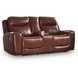 Mighty Moves Mahogany Leather Power Reclining Living Room Set