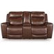 Mighty Moves Mahogany Leather Power Reclining Living Room Set