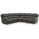 5Z Pendley Anchor Leather 5 Piece Modular Power Reclining Sectional with USB Charging and Heat Massage