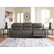 5Z Pendley Anchor Leather 3 Piece Modular Power Reclining Sectional with USB Charging and Heat Massage
