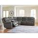 5Z Pendley Anchor Leather 6 Piece Modular Power Reclining Sectional with USB Charging and Console