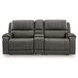 5Z Pendley Anchor Leather 3 Piece Modular Power Reclining Sectional with USB Charging and Console