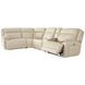 Double Deal Almond 5 Piece Reclining Sectional with Console
