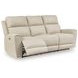 Dahlmoore Almond Leather 87" Power Reclining Sofa with USB Charging