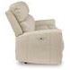 Dahlmoore Almond Leather 87" Power Reclining Sofa with USB Charging