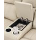 Dahlmoore Almond Leather 76" Power Reclining Loveseat with USB Charging