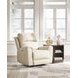 Dahlmoore Almond Leather Rocker Power Recliner with USB Charging