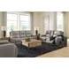 Nightfall Mania Ash Leather 83" Zero Gravity Power Reclining Loveseat with Audio Seating and USB Charging