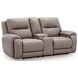 Nightfall Mania Ash Leather 83" Zero Gravity Power Reclining Loveseat with Audio Seating and USB Charging
