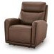 Casa Maria Umber Leather Auto Glide Power Recliner with Power Headrest and USB Charging