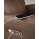 Casa Maria Umber Leather Auto Glide Power Recliner with Power Headrest and USB Charging
