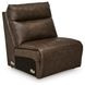 ModZ Chocolate Leather 3 Piece Modular Power Reclining Sectional with Power Headrest and USB Charging
