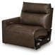 ModZ Chocolate Leather 3 Piece Modular Power Reclining Sectional with Power Headrest and USB Charging