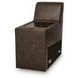 ModZ Chocolate Leather 3 Piece Modular Power Reclining Sectional with Audio Console and USB Charging