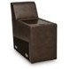ModZ Chocolate Leather 3 Piece Modular Power Reclining Sectional with Audio Console and USB Charging