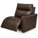 ModZ Chocolate Leather 3 Piece Modular Power Reclining Sectional with Power Headrest and USB Charging
