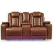 Mestrino Amber Leather 77" Power Reclining Loveseat with Console and USB Charging