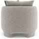 Rowan Beige Upholstered Lounge Chair with Pillow