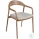 Echo Medina Pebble And Natural Oak Dining Arm Chair