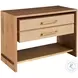 Elias Brown And Gold 2 Drawer Nightstand