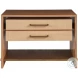 Elias Brown And Gold 2 Drawer Nightstand