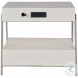 Elara Matte Selenite 2 Drawer Nightstand