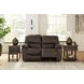 Leesworth Dark Brown Power Reclining Loveseat