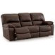 Leesworth Dark Brown Power Reclining Sofa