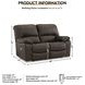 Leesworth Dark Brown 65" Power Reclining Loveseat