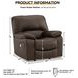 Leesworth Dark Brown Power Recliner