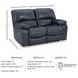 Leesworth Ocean 65" Power Reclining Loveseat