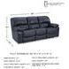 Leesworth Ocean 88" Power Reclining Sofa