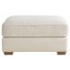 Leah Cream Performance Fabric Rectangular Ottoman