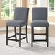 High Line Gray Upholstered Counter Height Chair Set of 2