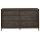 Montclair Embossed Cocoa 6 Drawer Dresser