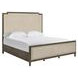 Montclair Cocoa and Silken Fog King Upholstered Panel Bed