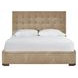 Montclair Vail Toffee Leather King Upholstered Panel Bed