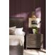 Montclair Embossed Cocoa 3 Drawer Nightstand with USB Charging