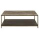 Montclair Brindle and Smoked Gold Rectangular Travertine Top Cocktail Table