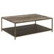 Montclair Brindle and Smoked Gold Rectangular Travertine Top Cocktail Table