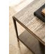 Ashford Brindle and Smoked Gold Rectangular Travertine Top End Table