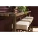Montclair Brindle and Smoked Gold Rectangular Travertine Top Console Table with Stools