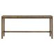 Montclair Brindle and Smoked Gold Rectangular Travertine Top Console Table with Stools