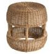 Azure Woven Slimit Brown Round Stool