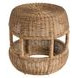 Azure Woven Slimit Brown Round Stool