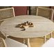 Oasis Abaca and Travertine 44" Round Dining Table