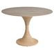 Oasis Abaca and Travertine 44" Round Dining Table