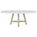Oasis Dockside and White Concrete Top 80" Oval Dining Table