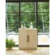 Oasis Dockside Natural Tan Oak and White 2 Door Bar Cabinet with LED